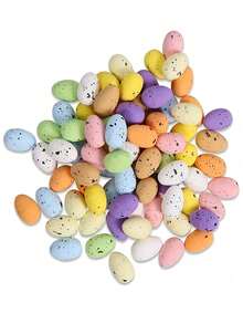 50/100个复活节泡沫彩蛋 DIY花环装饰品，带斑点，类似斑驳的彩蛋 - 彩色 - 查看 5