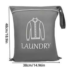 耐用洗衣袋 - 拉链封口，便携式衣物及旅行必备物品收纳袋，结实耐用的提手 - 彩色 - 查看 14