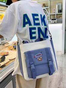 Baila Morena Kit Of 5 Bags With Tag, Buckle, School Backpack, Multi-Pocket Tote Bag, Shoulder Bag, Crossbody Bag, Pencil Case, Coin Purse, Multifunctional, Adjustable Strap, Pendant, Brooch - Rosa Ursinho - 查看 4