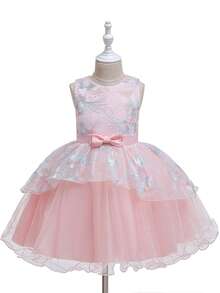 女童礼服，适合上学、主持、表演、公主风格，适合幼儿和小女孩