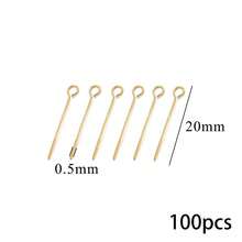 100 Pieces/Bag 15 20 30 40 50 Mm Stainless Steel Eye Pins Jewelry Findings Eye Pin Heads Jewelry Making Materials Furniture Crafts Beading DIY Handmade Accessories