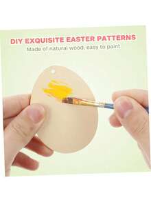 30 pièces Œufs de Pâques en bois creux DIY, convenant pour la décoration de rassemblements familiaux de Pâques, peinture de cadeaux, décoration de Pâques, œufs décoratifs de Pâques, convenant pour le rebord de fenêtre, la chambre, le salon, le bureau, la salle de classe et d'autres occasions, décoration artisanale pour les rassemblements familiaux, Joyeuses Pâques. - Cadeau de peinture de décoration de Pâques - Voir 6