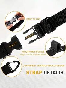 2个17/25英寸可调节延长线收纳架，带三角夹，适用于车库整理和存放，重型延长线挂钩，男士工作室适用（黑色） - 彩色 - 查看 3