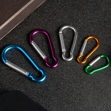 Camping Carabiner, Hanging Carabiner, Box Carabiner, Spring Hook, Climbing Water Bottle Carabiner, LED Light Cariner, Aluminum Alloy Carabiner, The Best Gift For Outdoor Enthusiasts - 紅色 - 查看 2