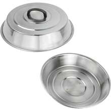 BBQ Accessories 12 Inch Round Stainless Steel Basting Cover - Cheese Melting Dome Round Cast Iron Grill Press Kit Hamburger Bacon Steak, Best Fits For Blackstone Camp Chef Flat Top Griddle Grill - Round Press - View 8