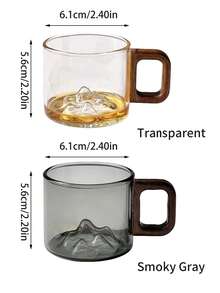 4pcs/Set Ins Style Transparent Smoky Glass Small Tea Cups, Heat-Resistant Glass Tea Cups - Multicolor - View 2