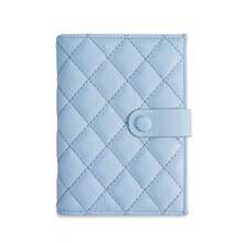 Rhombus Pattern Passport Cover, Travel Passport Holder, Matte Transparent Card Case Passport Protector Organizer