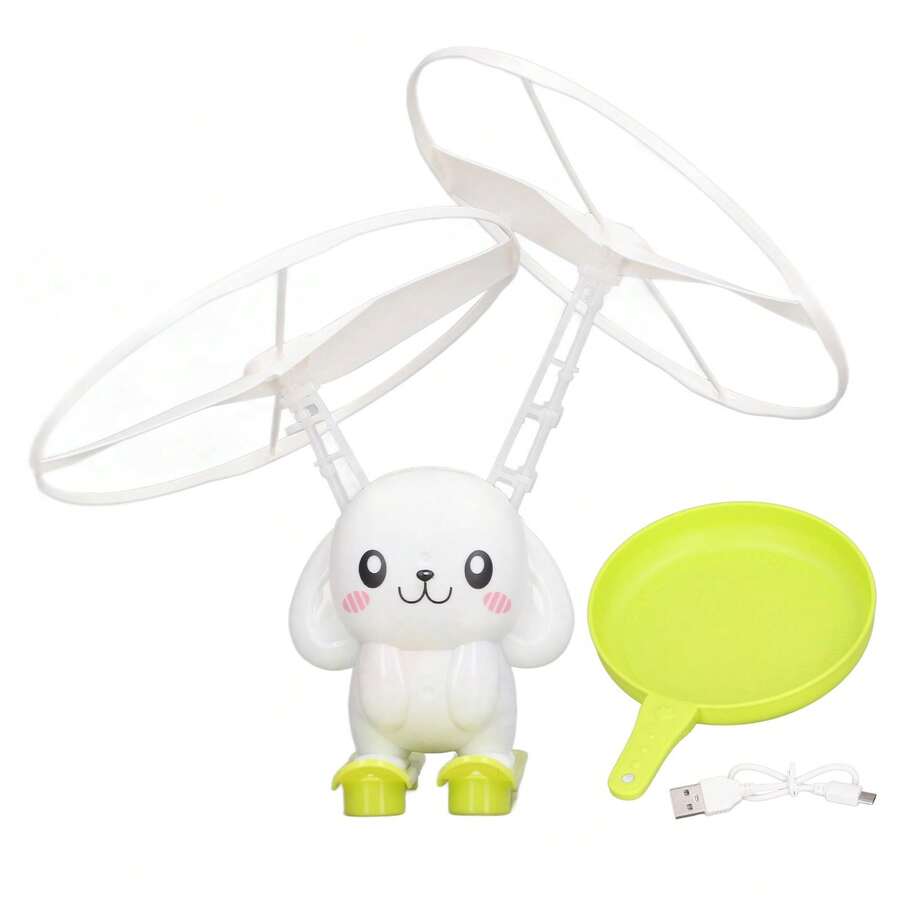 Cute Bunny Airplane Bubble Machine - Automatic Induction Bubble Machine, Indoor/Outdoor Toy For Children, Perfect For Gardens And Parties, Rechargeable, Suitable For Children Aged 3 And Over.