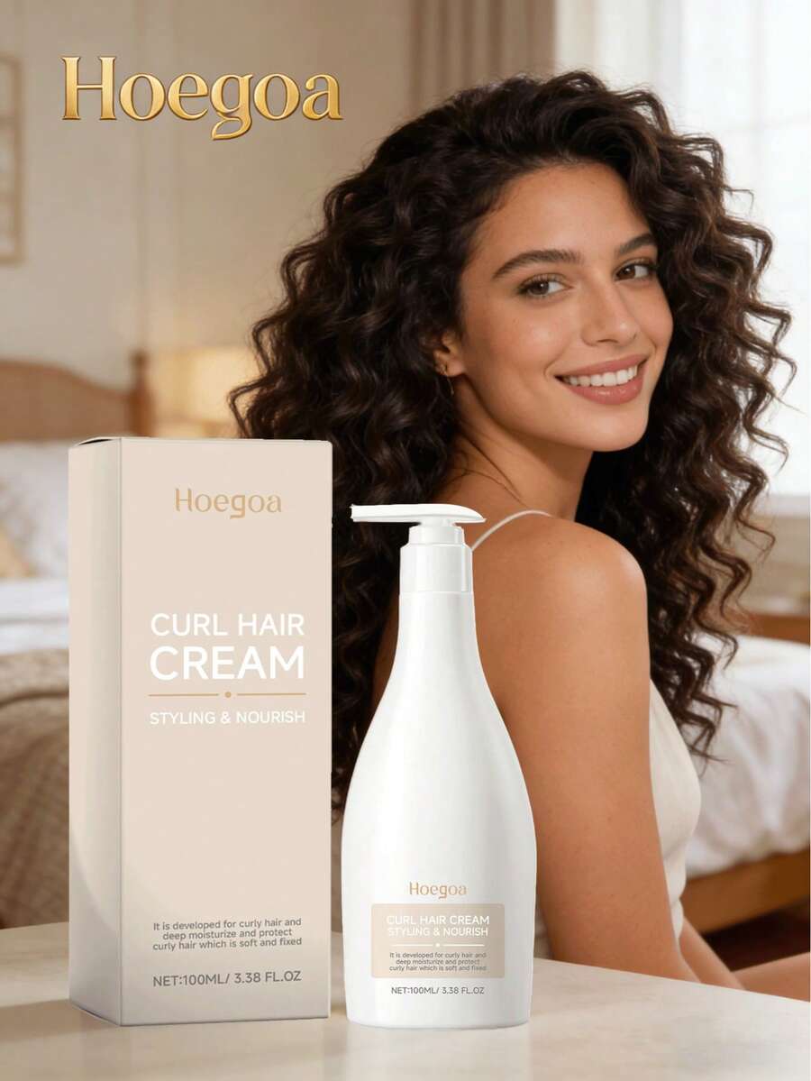 Hydrating Curl Cream - Moisturizing & Defining Treatment For Curly Hair, Frizz Control With Long-Lasting Bounce & Shine, Mother's Day Gifts, Valentine's Day Gifts - 保濕捲髮霜 - 查看 1