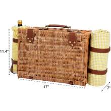 Cestas de picnic - Forro amarillo para 4 personas - Ver 7