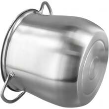 Olla de acero inoxidable 201 con tapa de vidrio resistente al calor, olla de sopa de gran capacidad para cocinar fideos al vapor, hacer pastas, utensilios de cocina multiusos - 1 - Ver 7