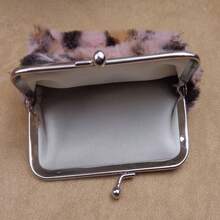 1pc/2pcs/4pcs Random Textured Women Fashion New 4-Inch Leopard Print Plush Coin Purse With Clip Plush Fabric Bank Card Coin Pouch Party Gift Small Gift Pack For Women Money Wallet Mini Wallet Purse Wallet Small Wallet Coin Wallet Travel Essential Id Card Holder Id Holder - Multicolor - View 7