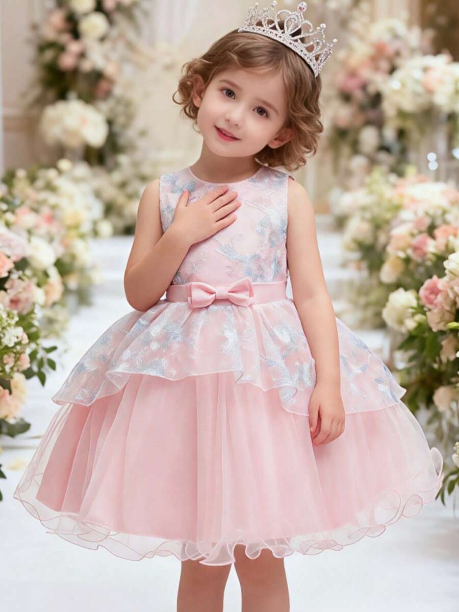 女童礼服，适合上学、主持、表演、公主风格，适合幼儿和小女孩