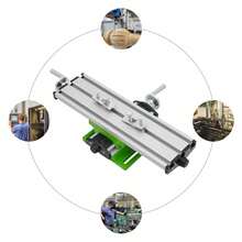 Mini Multifunctional Worktable, Milling Worktable, Portable And Adjustable Design, Suitable For Mini Bench Drills And Electric Drill Stands - White+Green - View 5