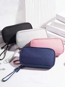1 pieza Bolsa de almacenamiento de nailon multifuncional, organizador de cables digitales, bolsa organizadora de accesorios electrónicos portátiles, adecuada para disco duro externo, batería portátil, auriculares y cargadores, fundas de teléfono, auriculares inalámbricos, auriculares Bluetooth, auriculares supraaurales, auriculares, adecuada para uso empresarial, viajes, escuela, universidad, oficina, útiles escolares, esenciales de vuelta a la escuela - Multicolor - Ver 7