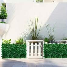1 st, 1 m/3 meter, högkvalitativ konstgjord murgröna i insynsskydd, UV-resistent staket med konstgjorda gröna löv, lämplig för trädgård, gräsmatta och landskapsdekoration - ingen vattning krävs, enkel installation, frisk luft, lågt underhåll, perfekt för uteplats, balkong, festdekoration, fotbollsplan, examensceremoni, inomhus-/utomhusväggdekoration och lyxvilladekoration året runt - Multifärgad - Visa 4