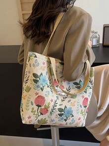 大容量斜挎包，新款INS风帆布手提包，通勤手提包，女士大容量斜挎包，新款INS风帆布手提包，通勤手提包 - 彩色 - 查看 9