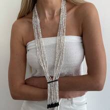 1件波西米亚风多层串珠流苏长项链，优雅奢华，适合日常、派对、约会、女性节日生日等场合，百搭珠宝礼品。 - 項鍊 - 查看 11