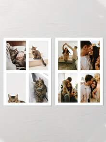 定制照片拼贴画，个性化四格照片墙装饰，高清打印 - 适用于家庭和婚礼相册、情侣礼物、亲朋好友礼物、记忆保存、婚礼相册