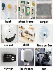 1卷 强力可重复使用多用途防水透明双面胶带 - 超强双面胶带 防水透明胶带，强力无痕双面胶带 多场景适用 可裁剪 - 無色 - 查看 6