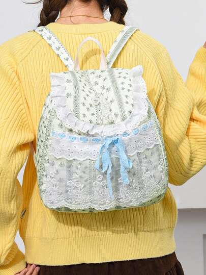 LECEY Grand sac à dos en canevas à la mode et polyvalent