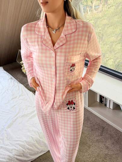 迪士尼史迪奇印花睡衣套装