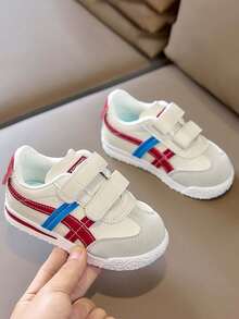 1 Pair Girls Fashionable Casual Outdoor Anti-Slip Sports Shoes, Soft Sole Versatile Tennis Shoes For Toddlers & Little Kids, Suitable For Autumn - Red - View 1