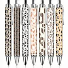 1pc Leopard Print Ballpoint Pen, Cheetah Pattern Writing Pen, Cute Black Ink Fine Tip, Smooth Writing, Perfect Gift For Women, Suitable For Home And Office Use - Multicolor - View 2
