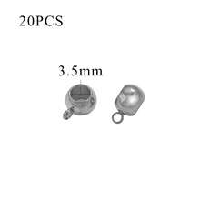 20 hạt thép không gỉ mạ vàng, lỗ dọc, có thể điều chỉnh kích thước, dùng làm hạt đệm để tự làm trang sức cho nữ, vòng cổ, vòng tay, bông tai. - Dọc qua hạt - Xem 13