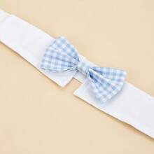 新款燕尾服狗狗格子领结项圈，正式绅士婚礼生日宠物服装配饰，可爱可调节颈带领结，适合小型、中型和大型犬 - 彩色 - 查看 3