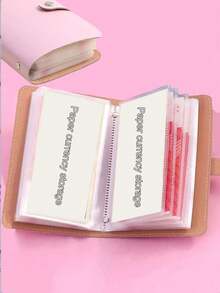 1pc PU Material Banknote Storage Book, Can Hold 100 Banknotes, Large Capacity Cash & Card Storage Notebook, Birthday/New Year Gift - Multicolor - View 13