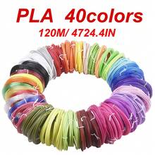 Filament PLA pentru imprimare 3D, 3 m * 40 de culori, lungime totală 47-24,41 inci, reîncărcare pentru stilou de imprimare 3D, desen DIY Doodle, cel mai bun cadou pentru ziua de naștere, Halloween, Crăciun, Ziua Recunoștinței pentru bărbați și femei - Multicolor - Vizualizare 2