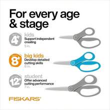 Softgrip 6 Inch Big Scissors Ages 8 - 11, Scissors School Or Crafting, Turquoise - Purple Ombre - Ombre - View 5