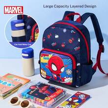 Disney Marvel Spiderman Backpack, Cartoon Breathable Ultra-Light Large Capacity Multi-Layer Outdoor Rucksack - A - View 2