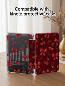 Cherry Style Silicone Cherry Bow Acrylic Crystal Protective Case, Compatible With Ipad Air 8(M4) 2026 (11-Inch), Air 8(M4) 2026 (13-Inch), 11/ 10/ 9/ Air 7/11 Inch/ Air 5/Kindle Paperwhite 11 Inch, Galaxy Tab A9 Plus, 3+Y Foldable Anti-Bend, Silicone Reinforced Corners, Auto Wake/Sleep, Pen Slot, Multi-Angle Stand Perfect Daily Protection, Spring Birthday Gift - Multicolor - View 9