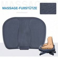 Footrest, Footrest With 3 Adjustable Heights, HIPS Plastic, Black, 45x34x10-16.5cm, For Ergonomic Sitting.