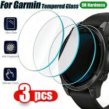 3pcs Ultra-Clear Tempered Glass Screen Protector, Compatible With Garmin Fenix 7/7X/7S Series | Bubble-Free, 9H Hardness, Scratch-Resistant - 3PCS - View 1