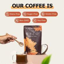 Mushroom Coffee USDA Organic With 6 Adaptogenic Mushrooms And MCT Oil, USA Grown Instant Coffee For Better Energy, Focus, Digestion, Immunity With Turkey Tail, Shiitake, Lion's Mane, 30 Servings - 一袋 - 查看 7
