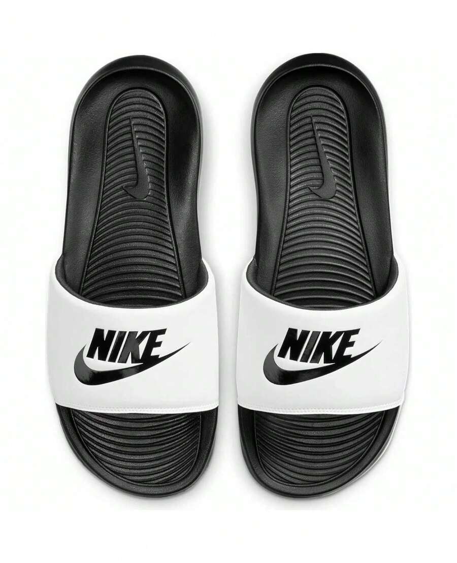 FILA Nike Victory Men's Slide Sandal - Black And White - 黑與白 - 查看 1