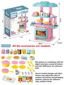 48 piezas Juego de cocina en miniatura de 10 pulgadas, simulación realista de cocina, sin batería requerida (algunos accesorios al azar) - Multicolor - Ver 7