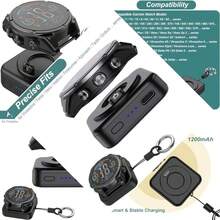 Portable charger for Garmin watches - Suitable for various models with 1200 mAh capacity - como en la foto - Ver 1