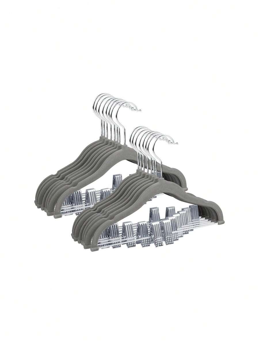 Hangers - 24 Pack Non-Slip  Hangers, Heavy-Duty, Gray,39830291 - Cadet Blue - View 1