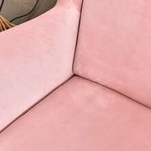Wing Chair Slipcover, 2-Piece Chair Covers With Simple Style Stretch Wing Chair Cushion Chair Cover Slipcovers Tiger Stool Plush Chair Cover For Home, Bedroom, Living Room And Dining Room - Hồng - Xem 7