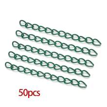 50pcs Colorful Chain Extender For Jewelry Making Spray Paint Iron Tail Extender Chain Necklace Bracelet Extension Chain For Necklace Bracelet Earring Jewelry Making Finding - Multicolor - View 27