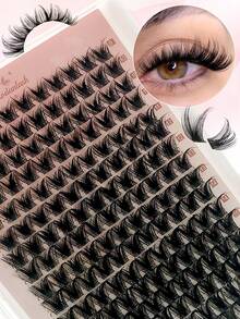 D Curl 176 PCS Lash Clusters Wispy Cluster Eyelash Extensions Puffy Individual Lashes 9-16mm Waterproof Natural Lash Extension DIY Cluster Lashes With Soft Thin Band - D - Xem 1