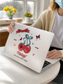 1 Piece, Retro Cherry Bow Pattern | Frosted Acrylic Ultra-Thin Laptop Case | Compatible With Air13 2025/Pro16 M3 M2 | Fingerprint-Resistant, Shockproof, And Heat Dissipation 3-In-1 | An Essential Protective Case For Office And Study - Multicolor - View 8