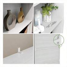 180cm Librería De 6 Niveles - Librero Organizador Para Oficina Dormitorio Estudio Sala - Blanco - Ver 3