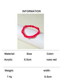 imoli 1pc Acrylic Tie Dye Bamboo Bead CCB Bracelet, Unique Jewelry Gift For Women, Suitable For Daily Wear And Any Occasion - Multicolor - View 20