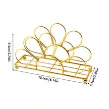 Metal Flower Shaped Napkin Holder - Paper Towel Rack For Hotel, Cafe, Homestay Tabletop Decor - Multicolor - View 9