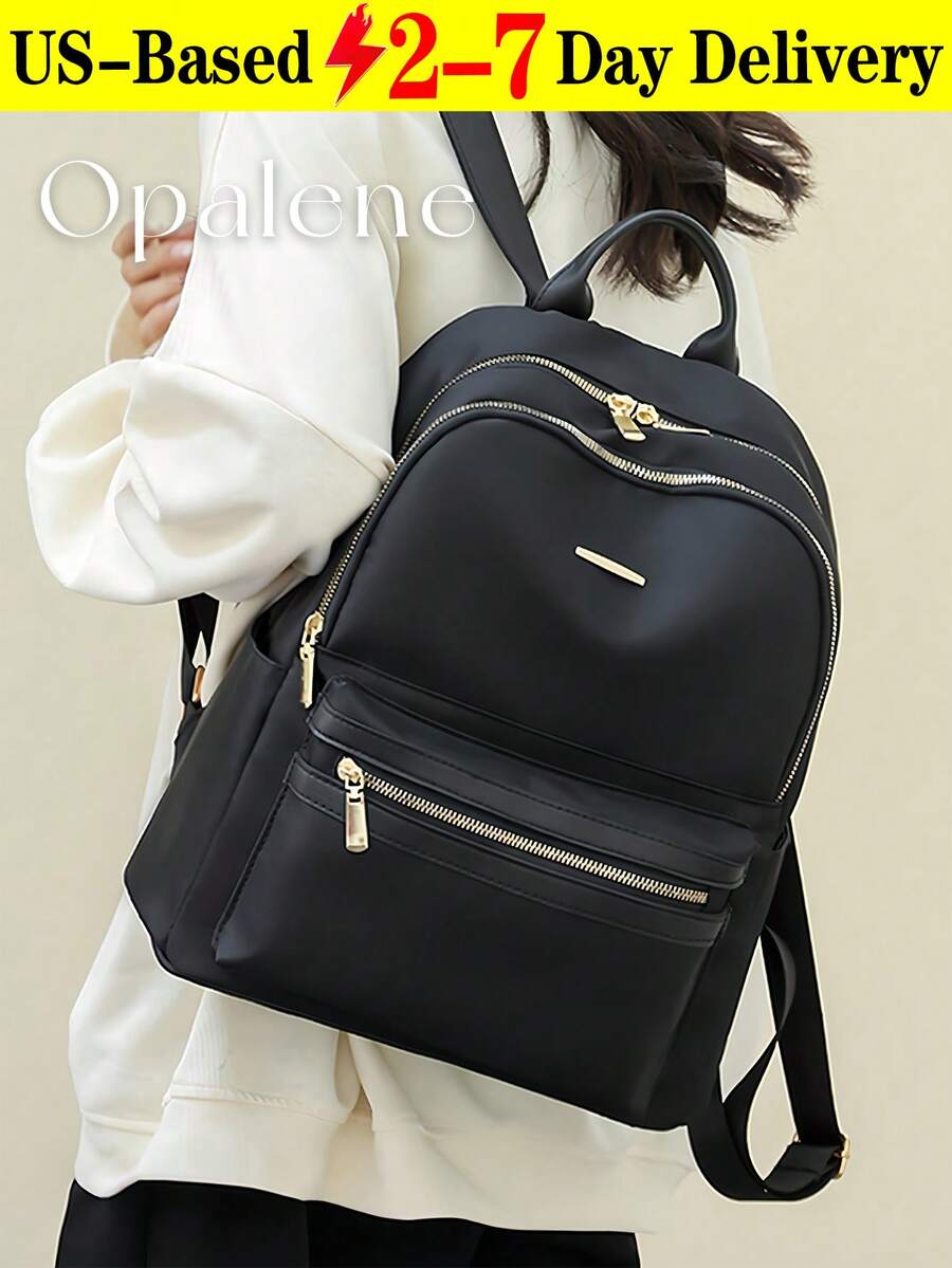 Malist Flower Embroidery Functional Backpack For Women, Business Casual Commuting Travel Backpacks, Cute Multi-Compartment Versatile Computer Daypack, Portable Campus School Bag For Junior High School And College Students, School Backpack, Elementary School, Middle School, High School, Back To School Bags, Waterproof, Lightweight, Classic Casual, Suitable For Teen Girls Women College Students, Teacher, Perfect For Back To School, First Day Of School, Middle School, High School - Nhiều màu - Xem 1